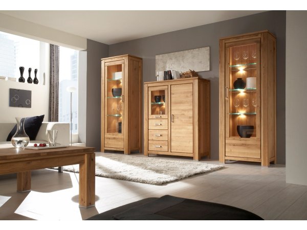 Vitrína z dubového masivu - FARO dubová vitrína pravá (typ 11)