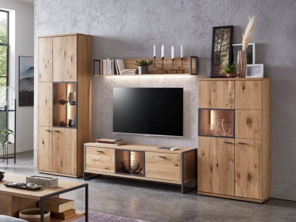 Komoda do obývacího pokoje FLORA dub bělený