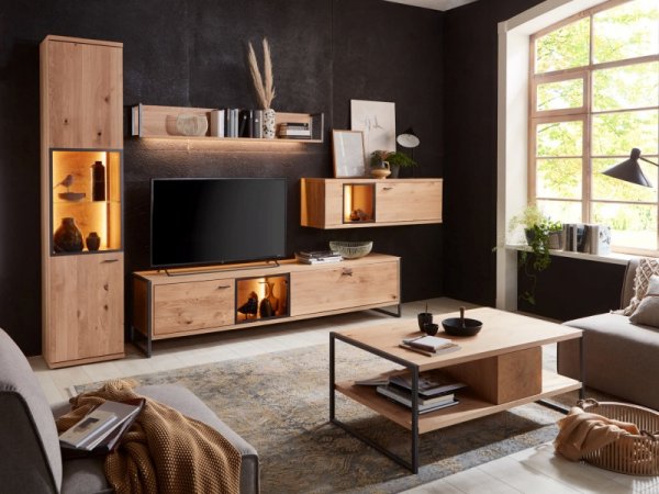 Komoda do obývacího pokoje FLORA dub bělený