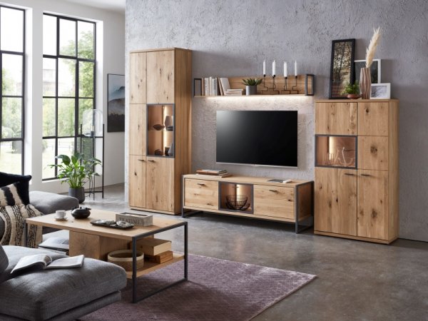 Komoda do obývacího pokoje FLORA dub bělený