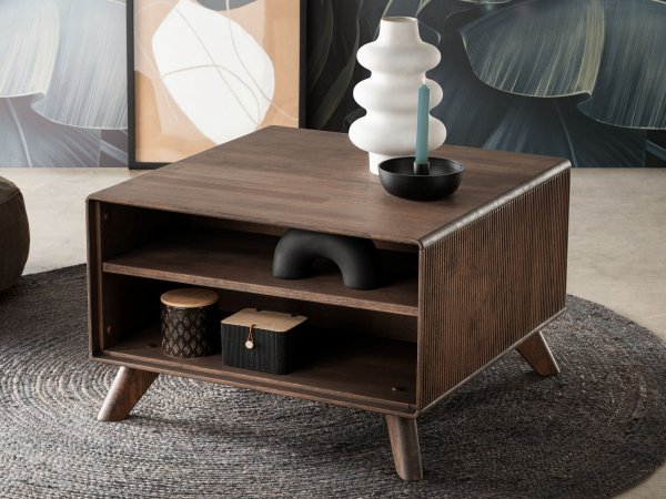 Konferenční stolek z masivu I ALVIK buk olejovaný v barvě tabáku