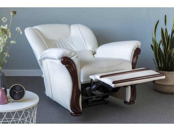 Kožené křeslo s elektrickou relax funkcí VERONA