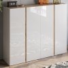 Botník do předsíně FRAME (typ 409089-44K) bílý lesk/dub Cadiz