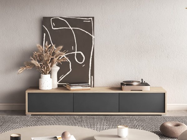 Televizní stolek FRIDA typ 38 délka 180 cm dub/antracit