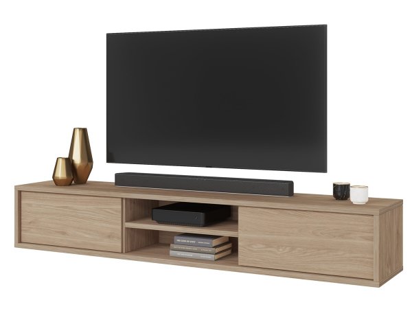 Závěsný televizní stolek FRIDA typ 40 délka 180 cm barva dub