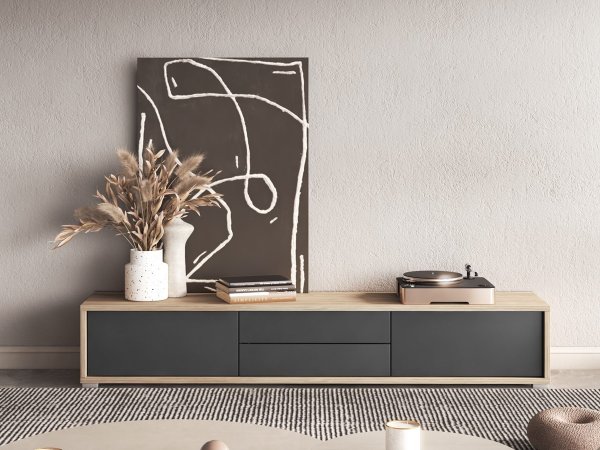 Televizní stolek FRIDA typ 39 délka 180 cm dub/antracit