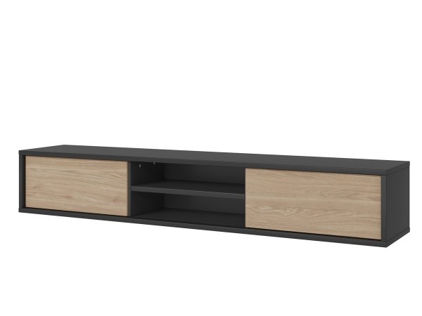 Závěsný televizní stolek FRIDA typ 40 délka 180 cm dub/antracit