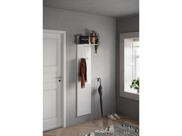 Nábytek do předsíně FRAME bílý lesk/dub Cadiz