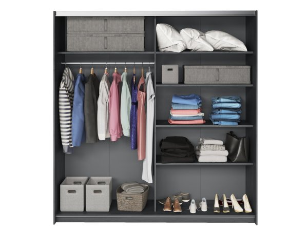 Moderní ložnice GALAXY 1 dub Carbon