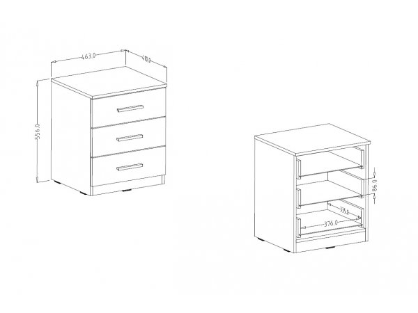 Moderní ložnice GALAXY Abisko/bílá