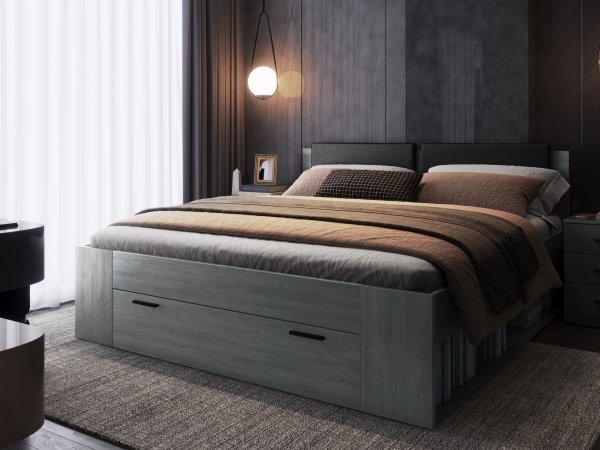 Moderní ložnice GALAXY 1 dub Carbon