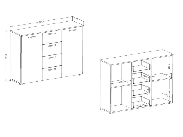 Moderní ložnice GALAXY Abisko/bílá