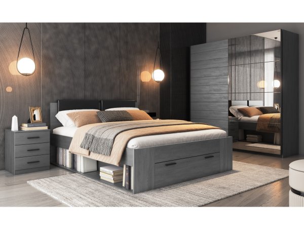 VÝPRODEJ: Skříň GALAXY dub Carbon typ 67