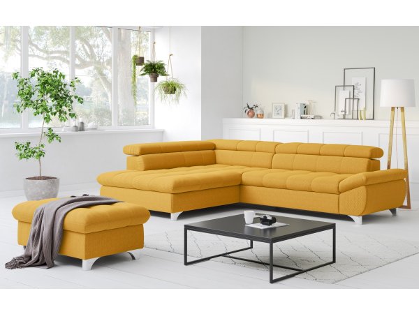 Rohová rozkládací sedací souprava GEMINI