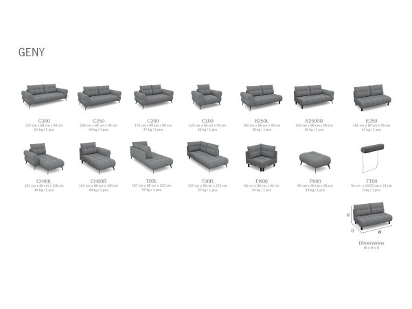 Designová sedací souprava GENY 2,5+2,5