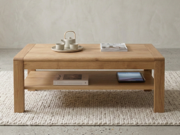 Dubový konferenční stolek s poličkou obdelník ATLANTA typ 67 dub přírodní