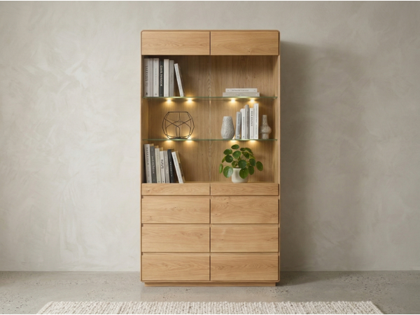 Dubová vitrína ATLANTA typ 12 dub přírodní