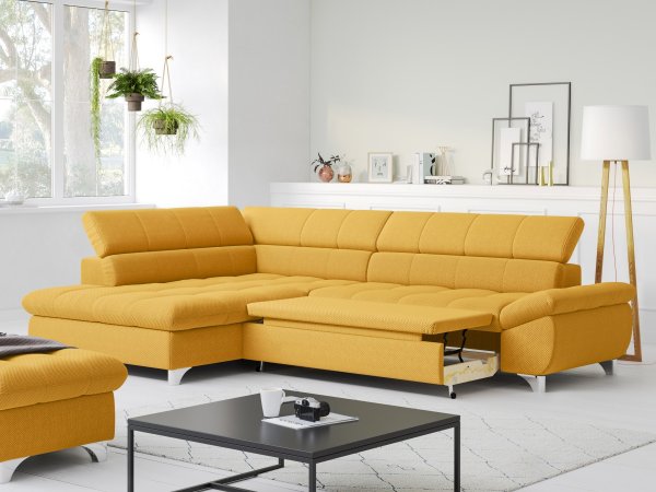 Rohová rozkládací sedací souprava GEMINI