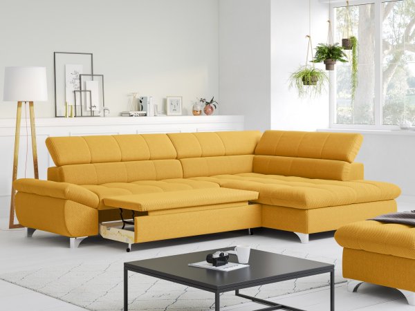 Rohová rozkládací sedací souprava GEMINI