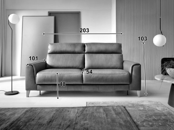 Kožená rozkládací pohovka GELATO