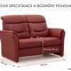 Luxusní kožená pohovka 2-sed LOUIS
