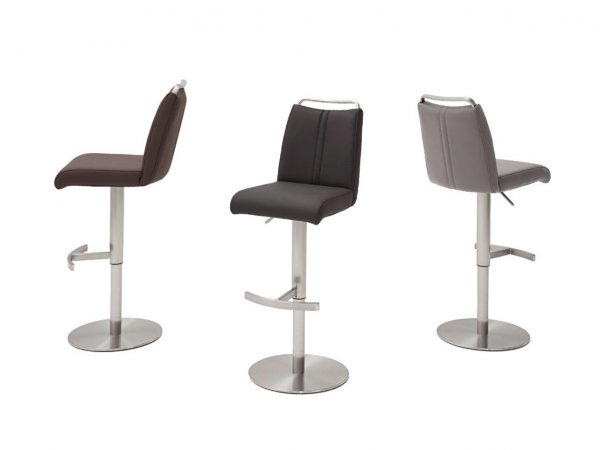 Barová otočná židle GIULIA A nubuk šedá