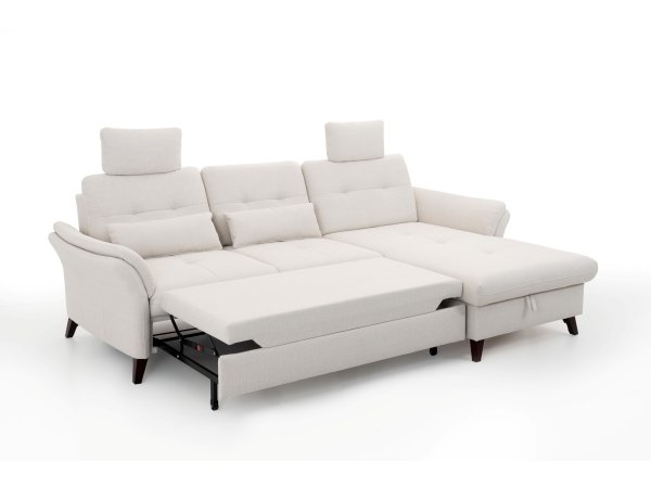 Rohová sedací souprava s nastavitelnou hloubkou sedáku HEDEN