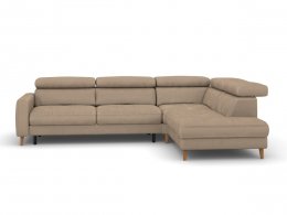 Kožená rohová sedací souprava GORDON s rozkladem pro každodenní spaní