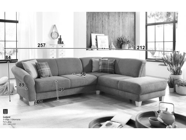 Rohová sedací souprava GOTLAND