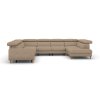 Kožená rohová sedací souprava do U GORDON s rozkladem pro každodenní spaní