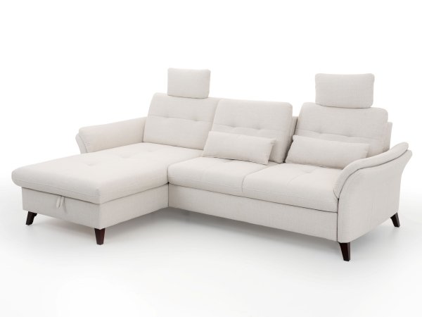 Rohová sedací souprava s nastavitelnou hloubkou sedáku HEDEN