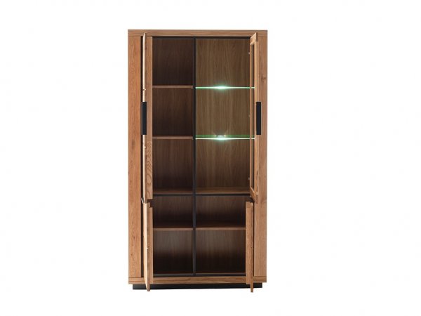 Vitrína GRENO (typ 12) dub masiv divoký