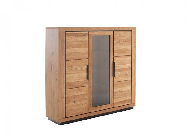 Komoda s vitrínou GRENO (typ 05) dub masiv divoký