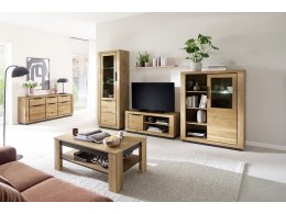 Nábytek do obývacího pokoje GRENO dub masiv divoký