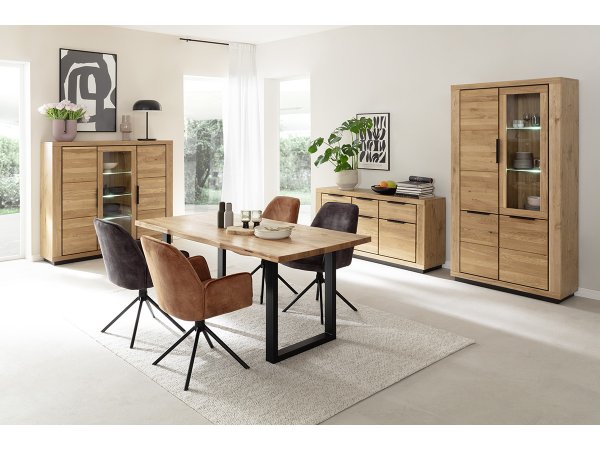 Vitrína GRENO (typ 12) dub masiv divoký