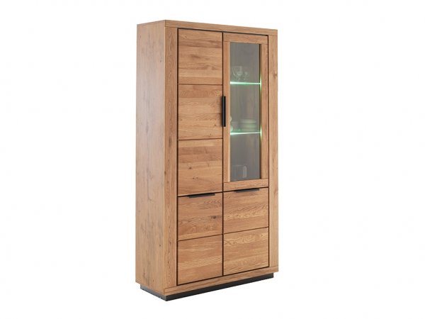 Vitrína GRENO (typ 12) dub masiv divoký