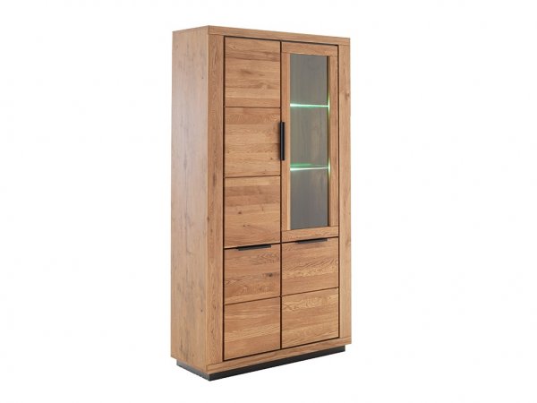 Vitrína GRENO (typ 12) dub masiv divoký