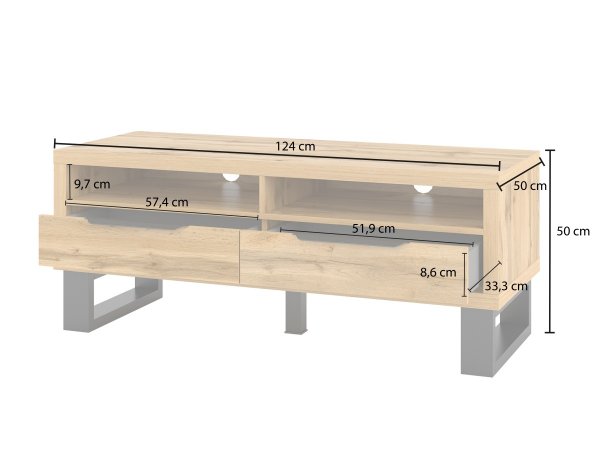 Televizní komoda HALLE typ 41 dub wotan
