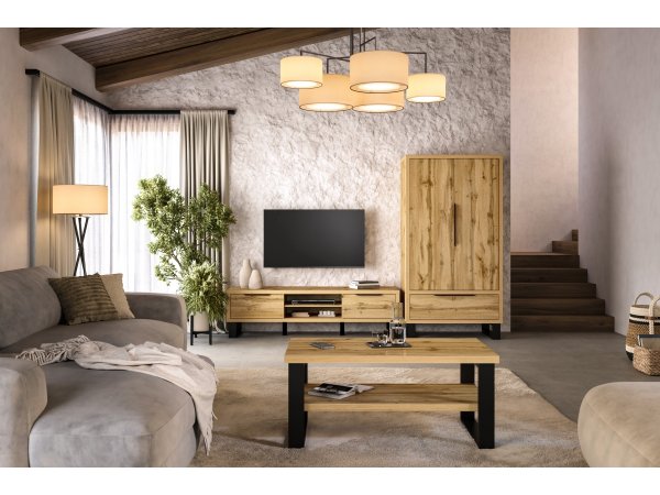 Nábytek do obývacího pokoje HALLE III dub wotan