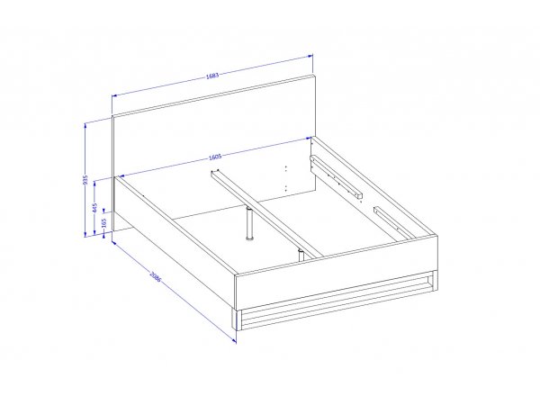 Postel HALLE S dub Wotan/černý