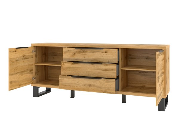 Komoda do obývacího pokoje HALLE typ 25 dub wotana