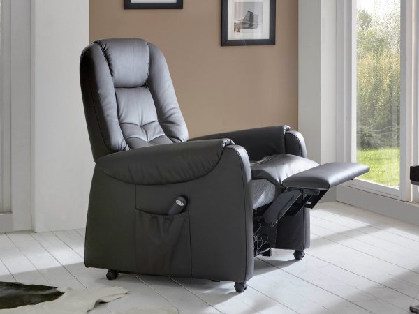 HENDRIK BASIC kožené luxusní polohovací křeslo