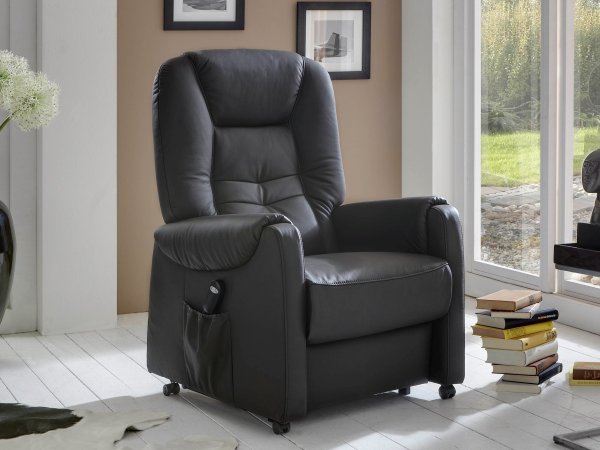 HENDRIK BASIC kožené luxusní polohovací křeslo