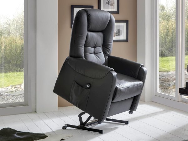 HENDRIK BASIC kožené luxusní polohovací křeslo