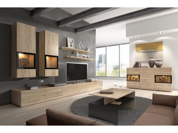 Obývací stěna BAROS dub San Remo