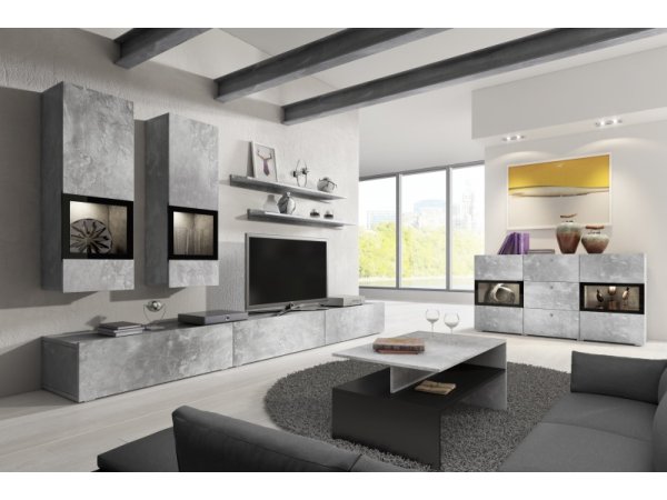 Moderní obývací stěna BAROS dekor beton