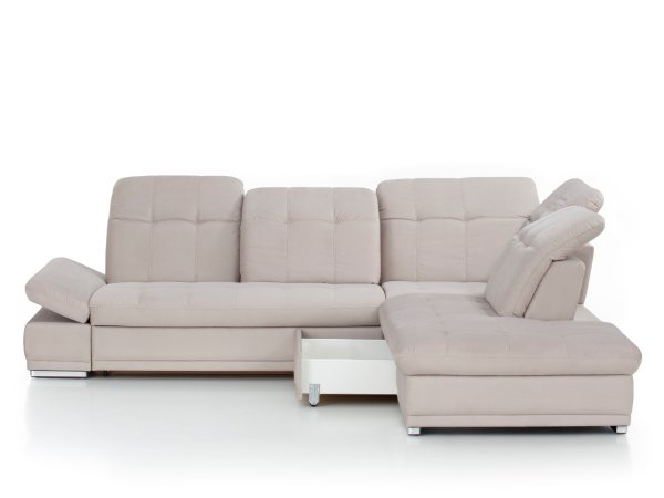 Rohová rozkládací sedací souprava s nastavitelnými opěráky HOLIDAY