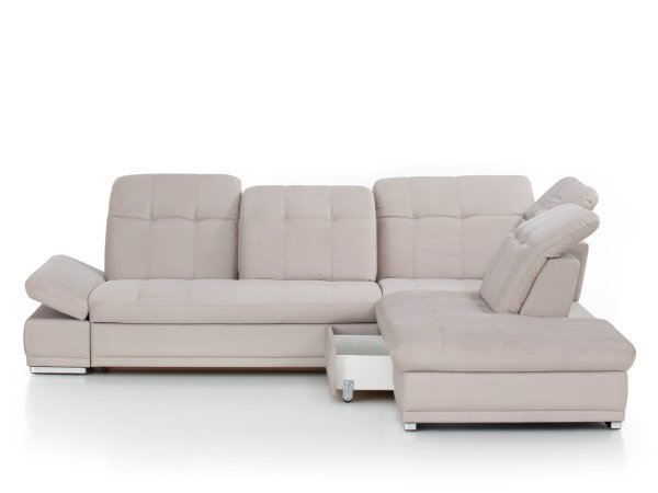 Rohová rozkládací sedací souprava s nastavitelnými opěráky HOLIDAY