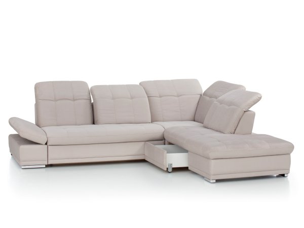 Rohová rozkládací sedací souprava s nastavitelnými opěráky HOLIDAY