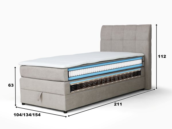 Postel boxspring s úložným prostorem HOTSPOT